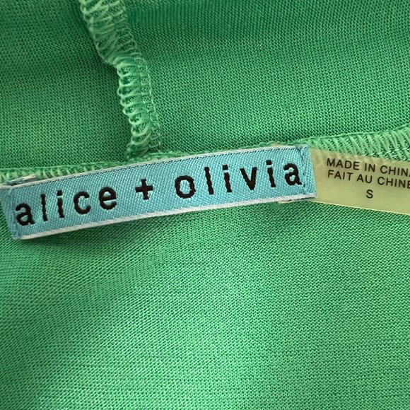 Alice Olivia Womens Draped Infinity Scarf Cardigan Sweater Green size Small - Picture 8 of 10